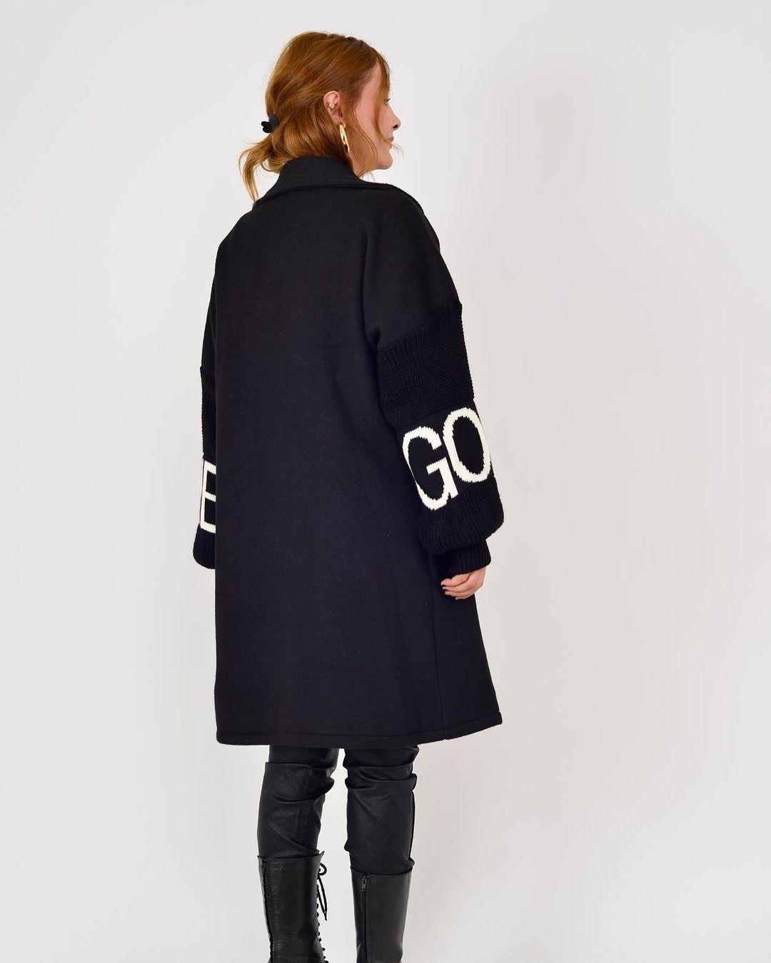 İtalyan Keçe Kaban - SİYAH