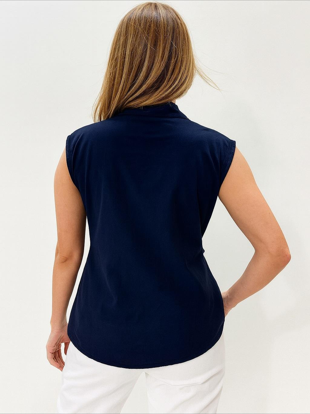 İtalyan Kadife Tasarım Yelek - LACİVERT