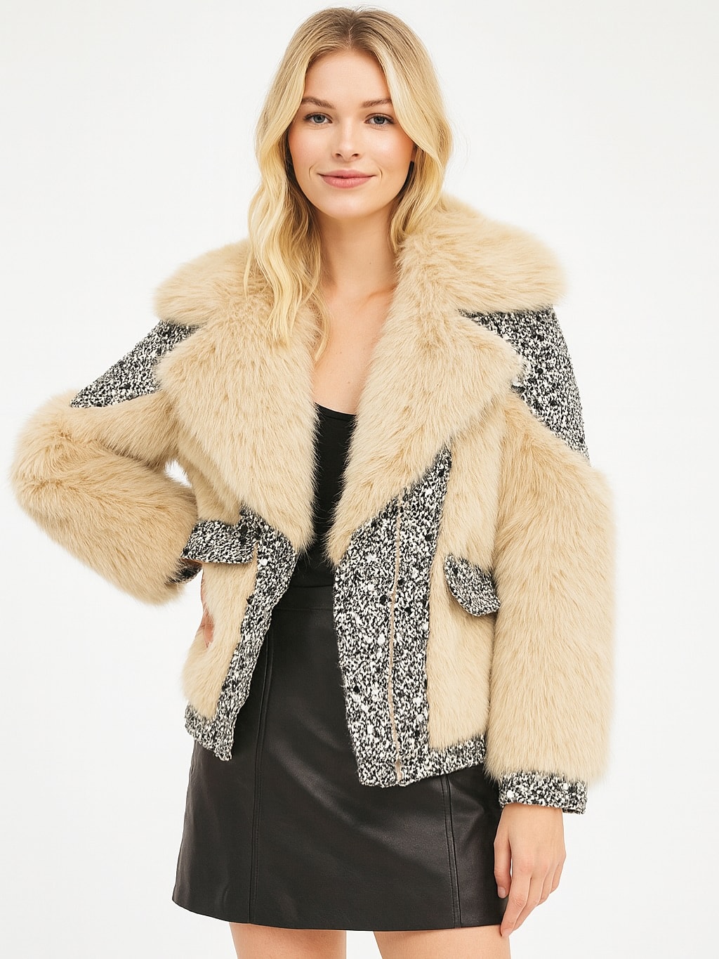 İtalyan Tasarım Kürk - BEJ