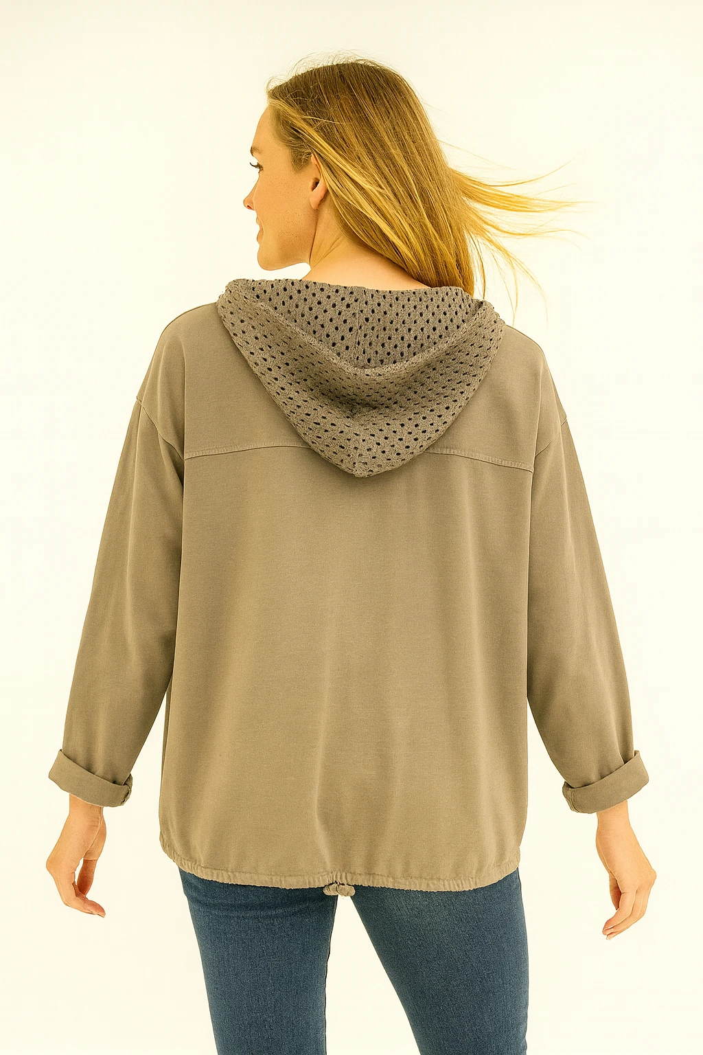 İtalyan Kapitone Nakış Detaylı Ceket - VİZON