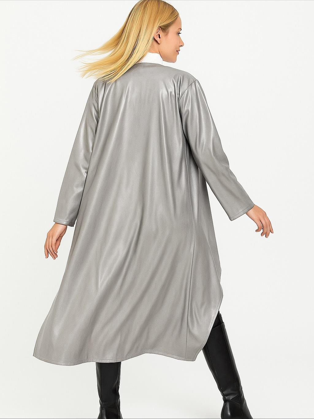 İtalyan Deri Kap - GÜMÜŞ