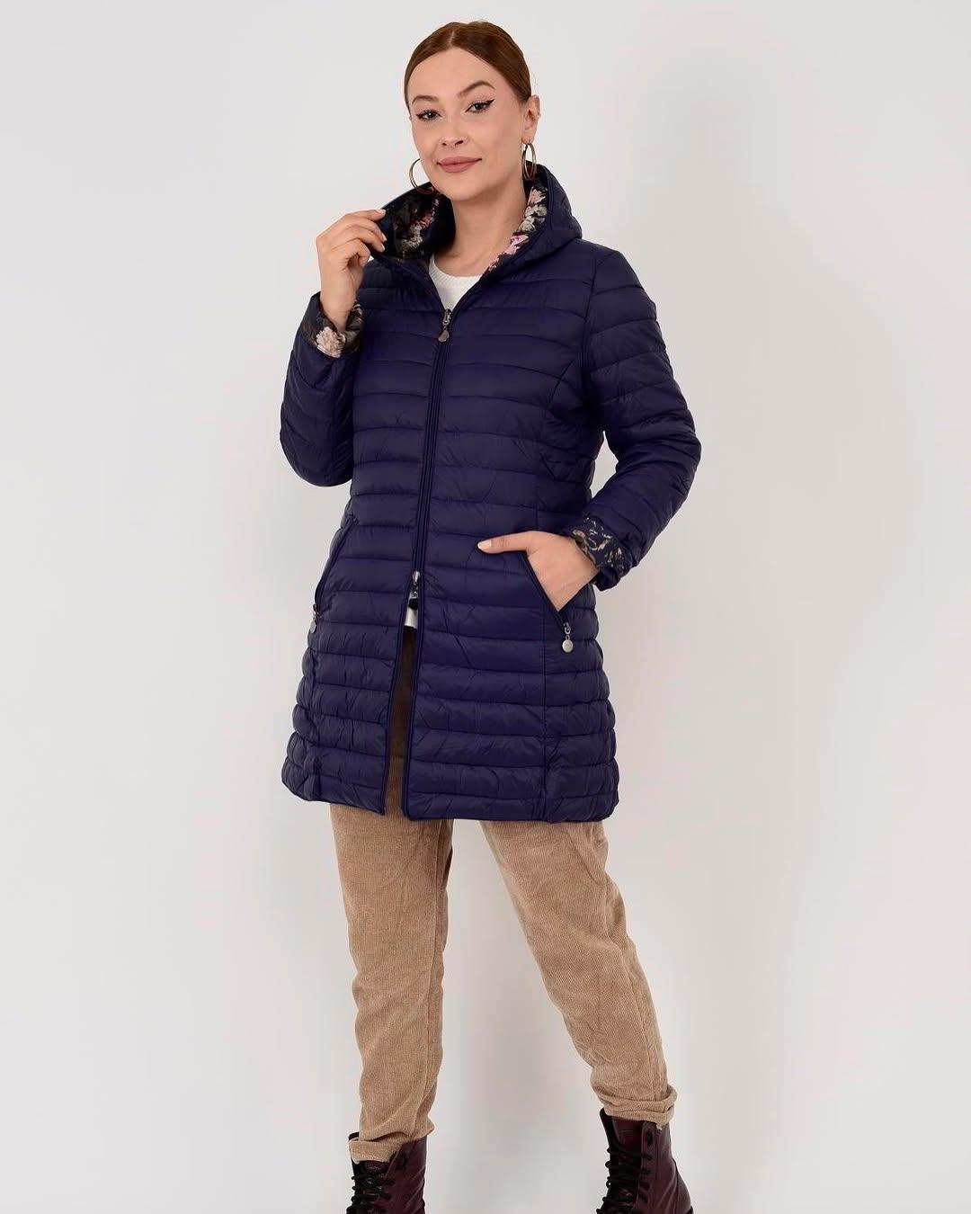 İtalyan Çift Taraflı Mont - LACİVERT