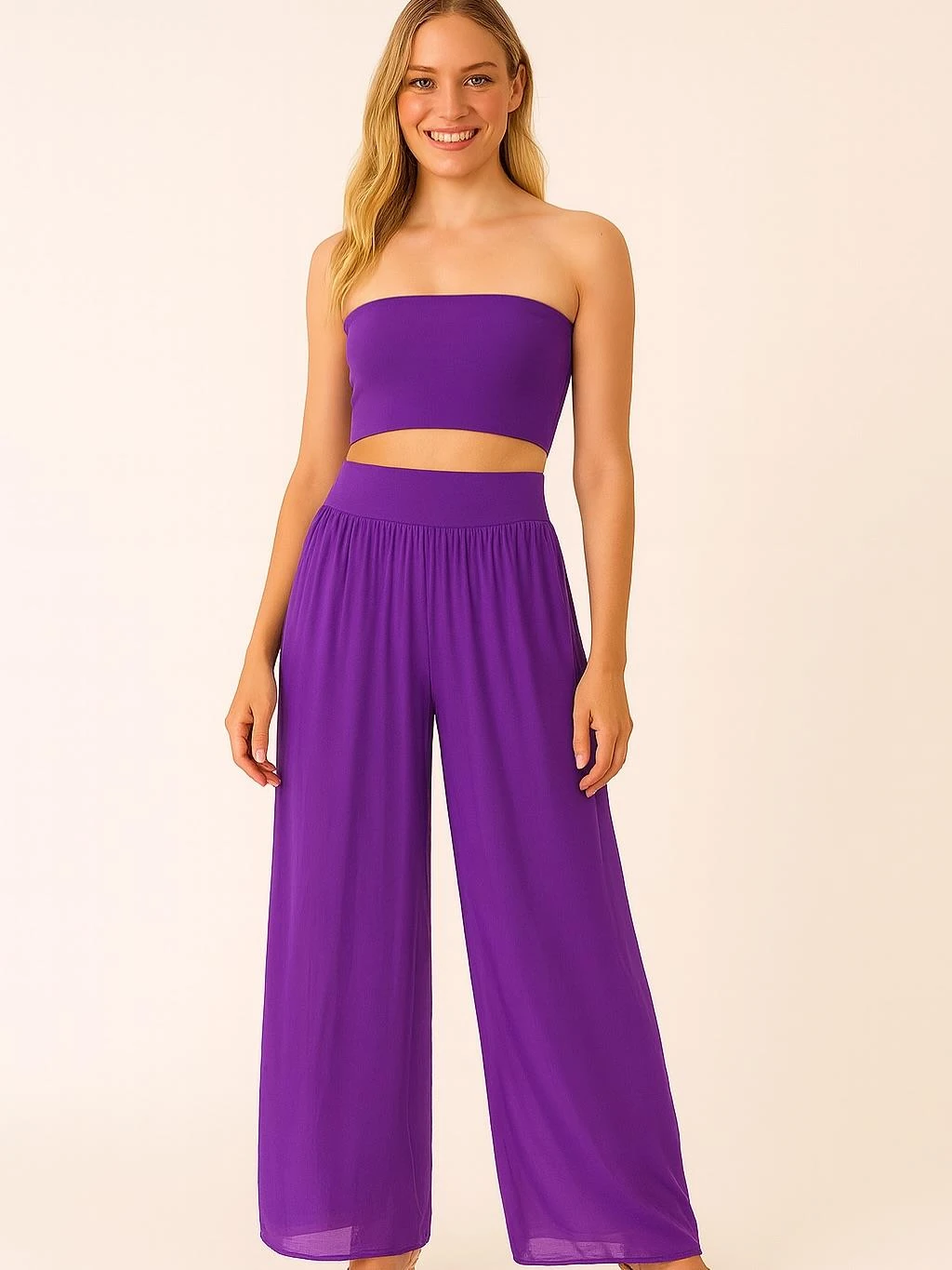 İtalyan İpek Pantolon - MOR