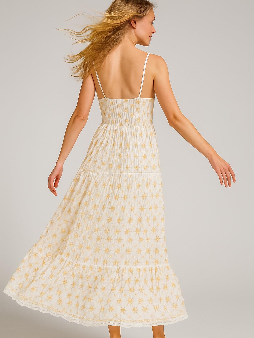 İtalyan Dantel Elbise - BEYAZ