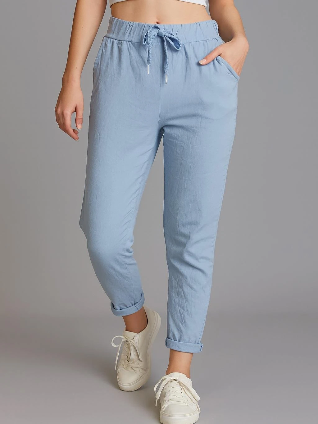 İtalyan Likralı Pantolon - BEBE MAVİSİ