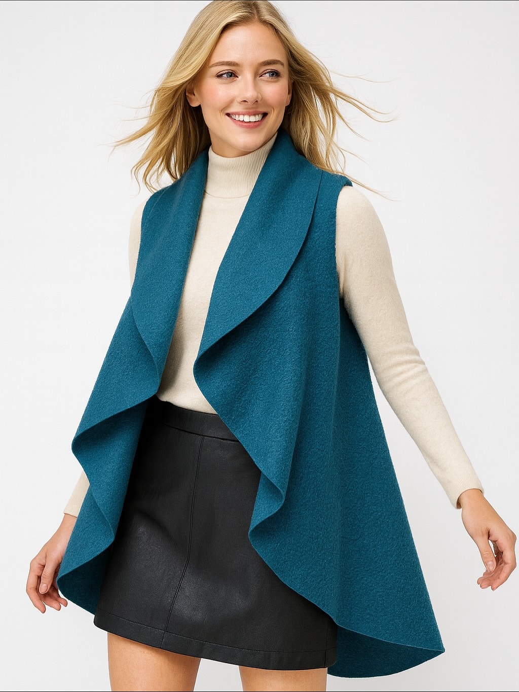 İtalyan Keçe Yelek - PETROL YEŞİLİ