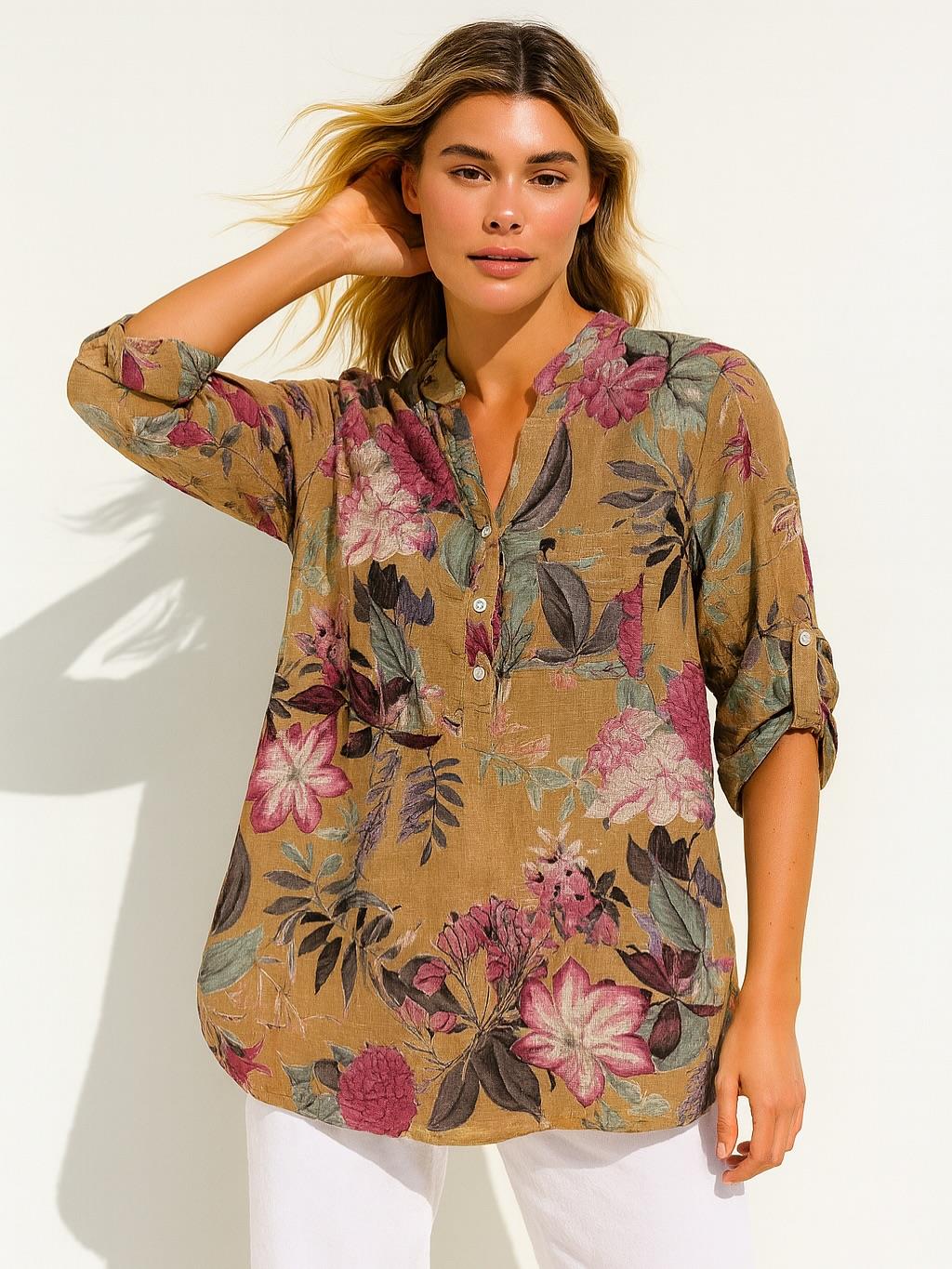 İtalyan Pamuk Keten Gömlek - BAL