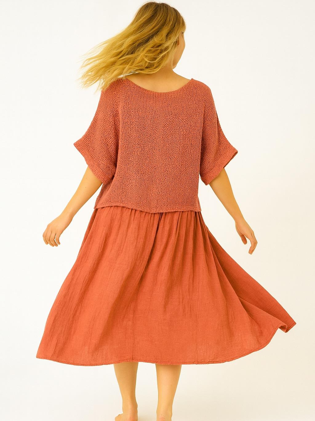 İtalyan File Elbise - TARÇIN