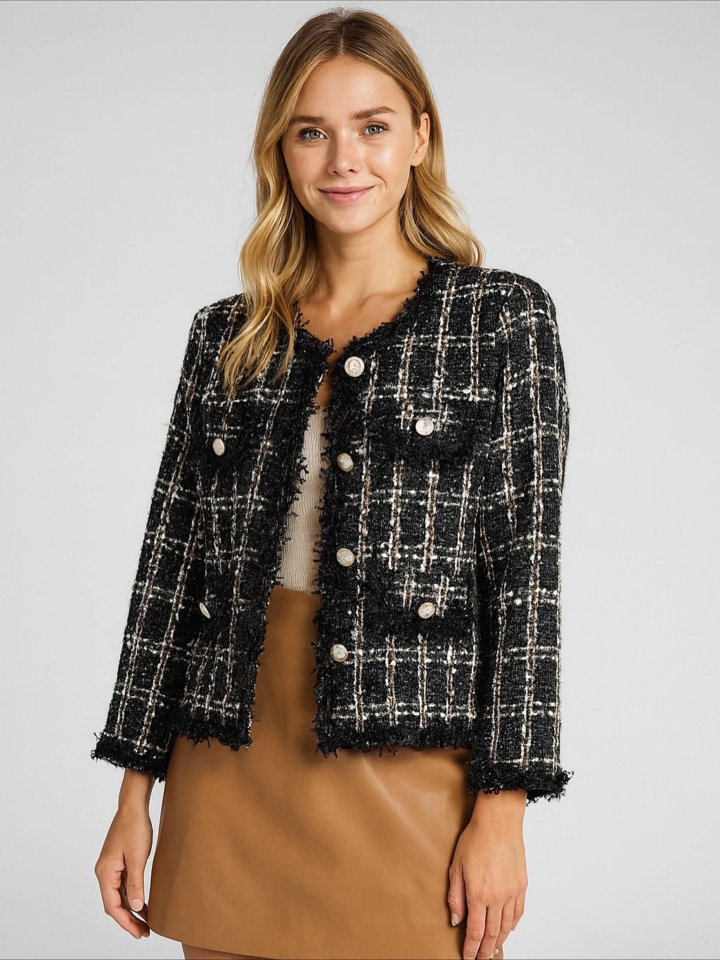 İtalyan Özel Tasarım Şanel Ceket - SİYAH