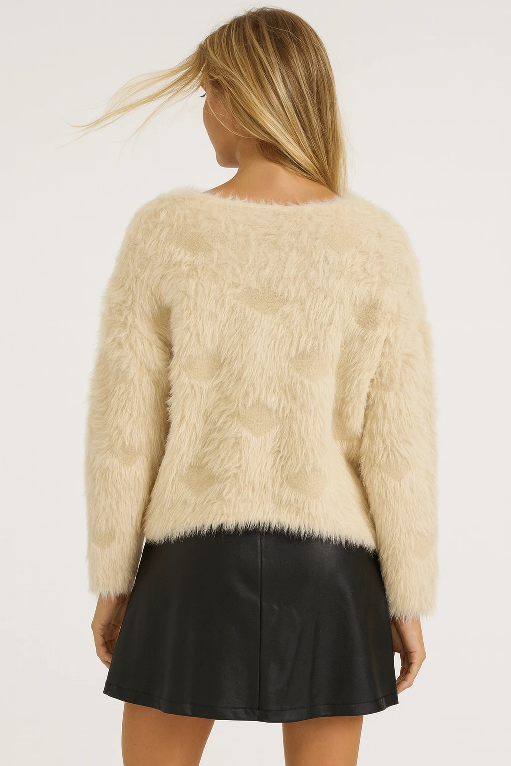 İtalyan Özel Tasarım Angora Bluz - BEJ