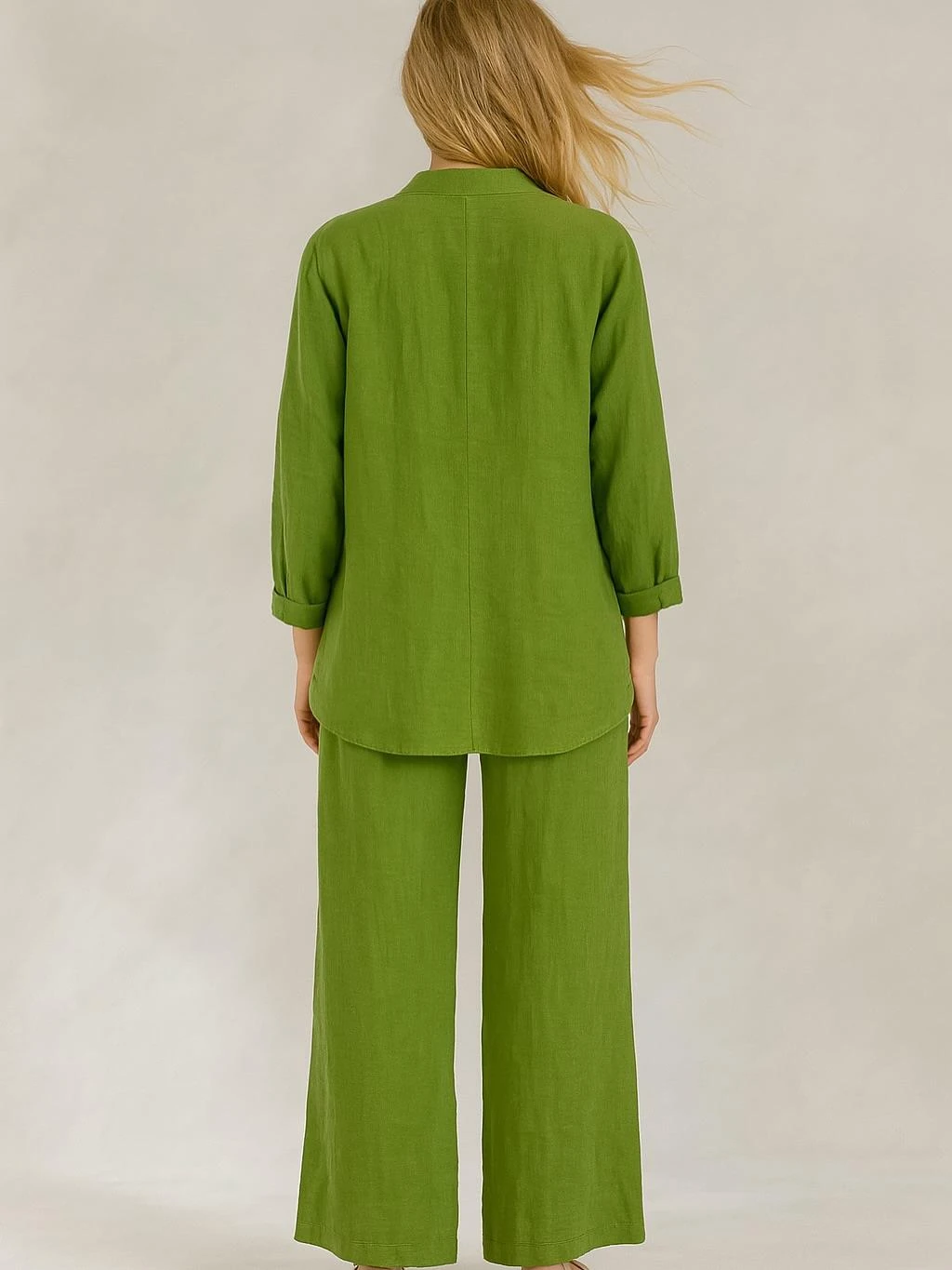 İtalyan Keten Takım - YEŞİL