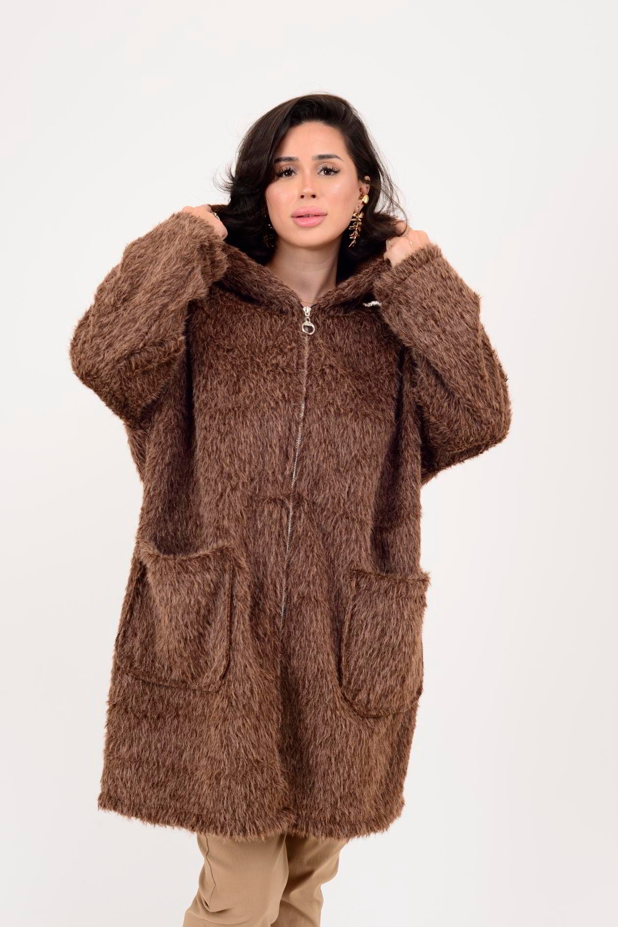 İtalyan Cep Detaylı Keçe Kaban - KAHVERENGİ