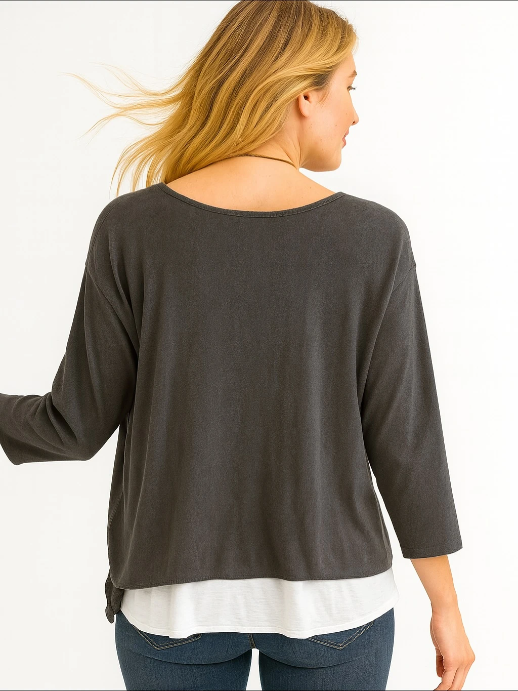 İtalyan İkili Takım Triko Bluz - ANTRASİT