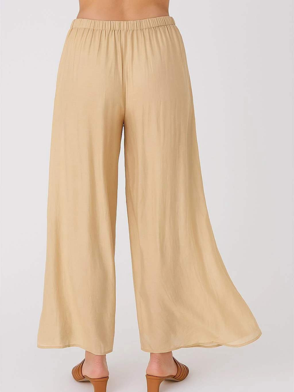 İtalyan İpek Pantolon - BEJ