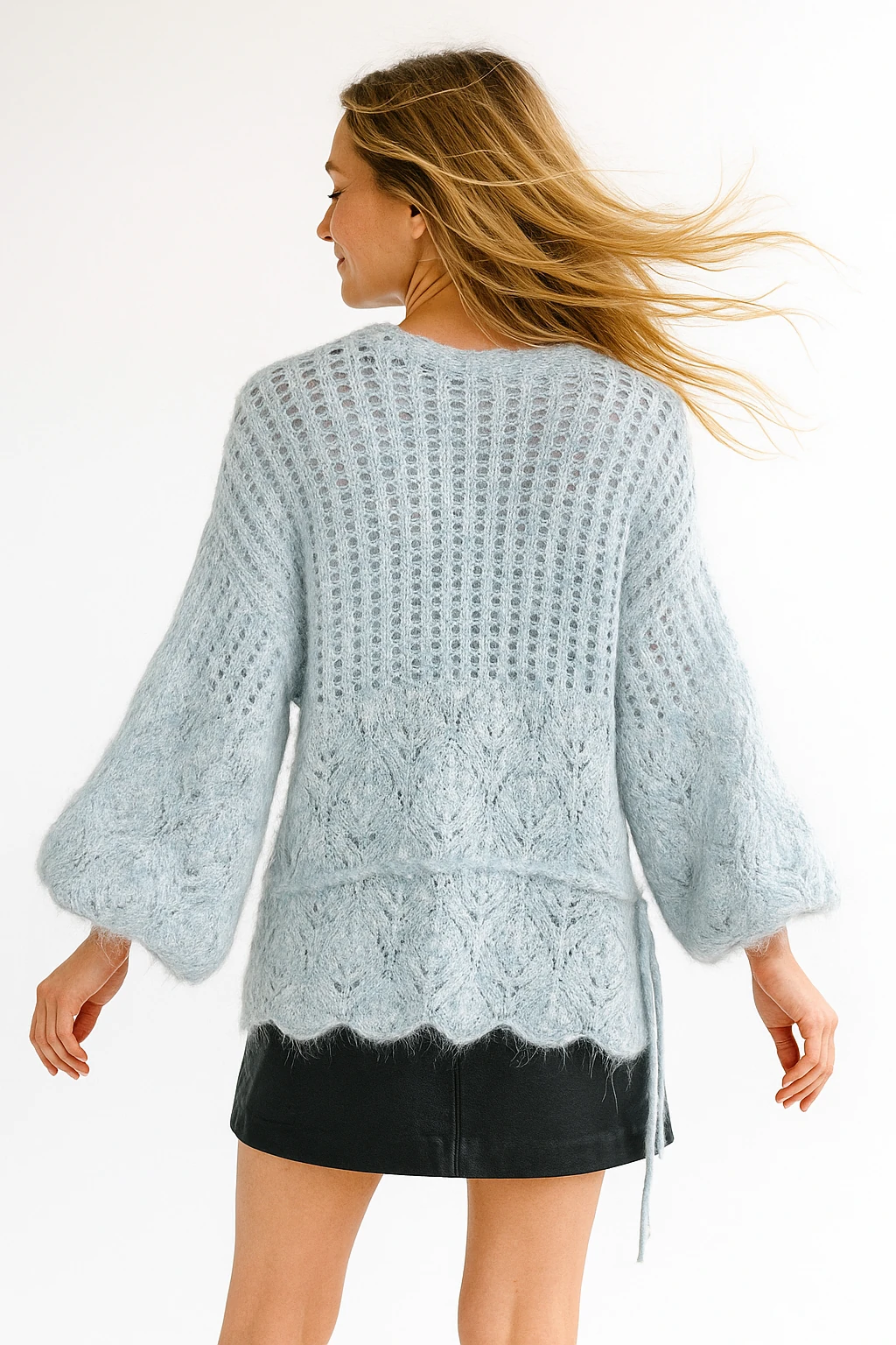 İtalyan Tasarım Triko Bluz - BEBE MAVİSİ