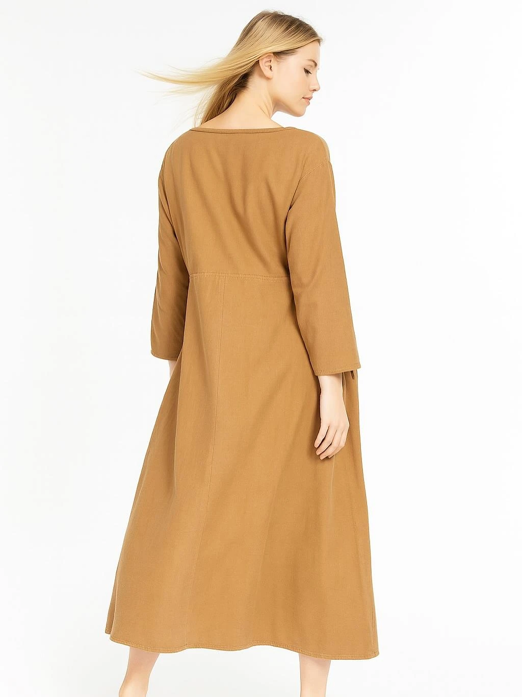 İtalyan Kadife Elbise - VİZON