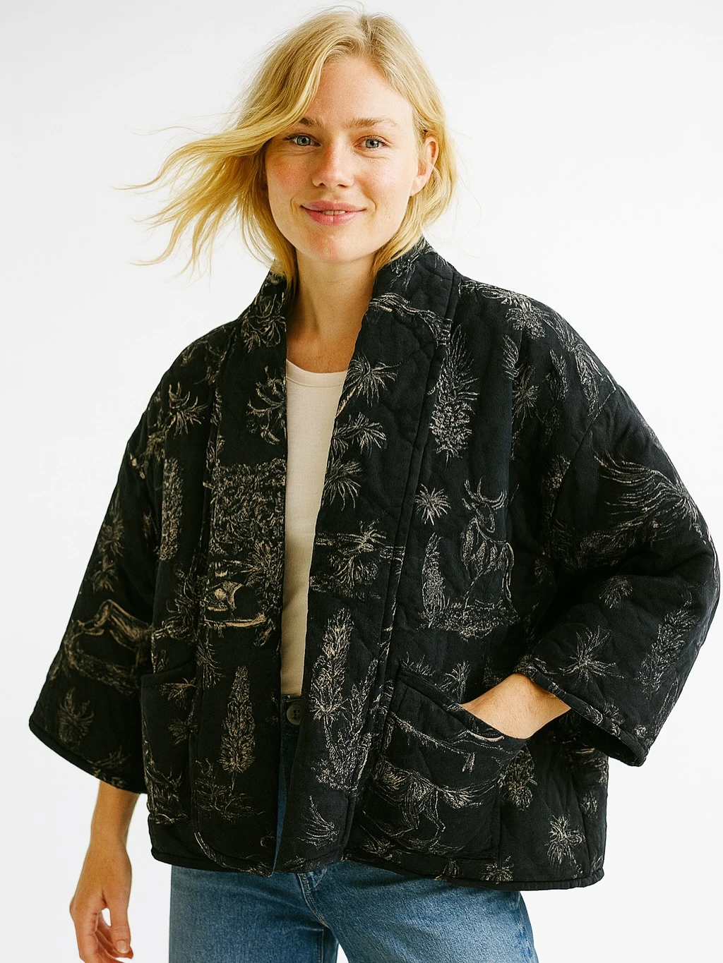 İtalyan Kapitone Mont - SİYAH