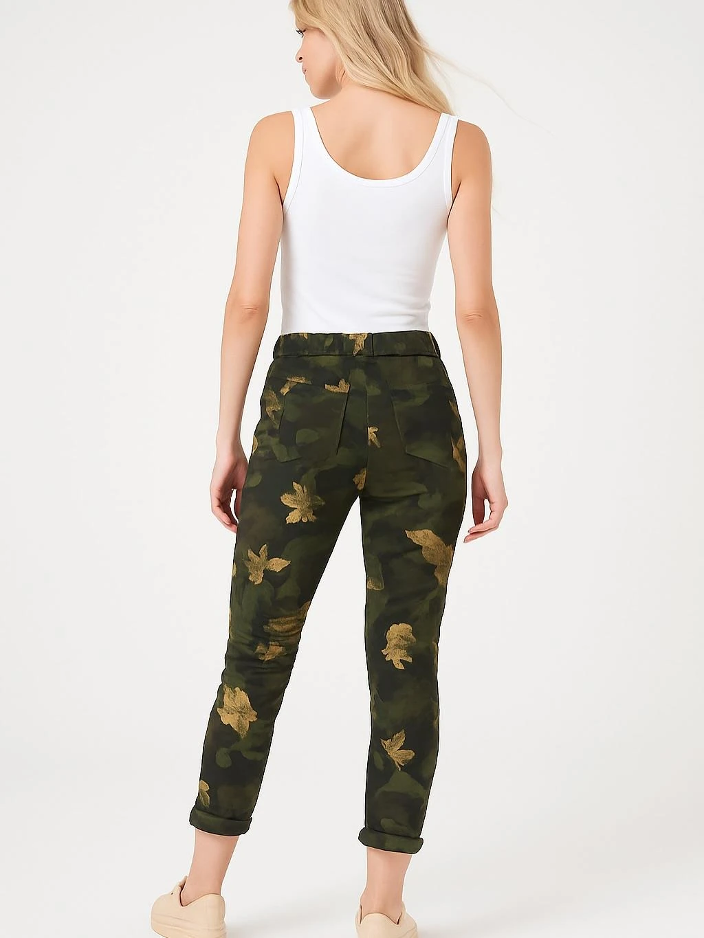 İtalyan Likralı Pantolon - HAKİ