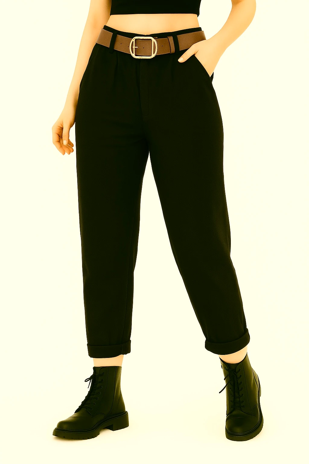 İtalyan Gabardin Pantolon - SİYAH