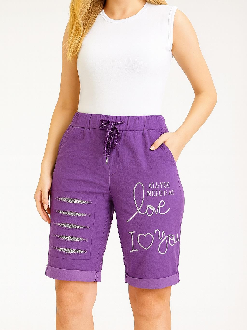 İtalyan Likralı Şort - MOR