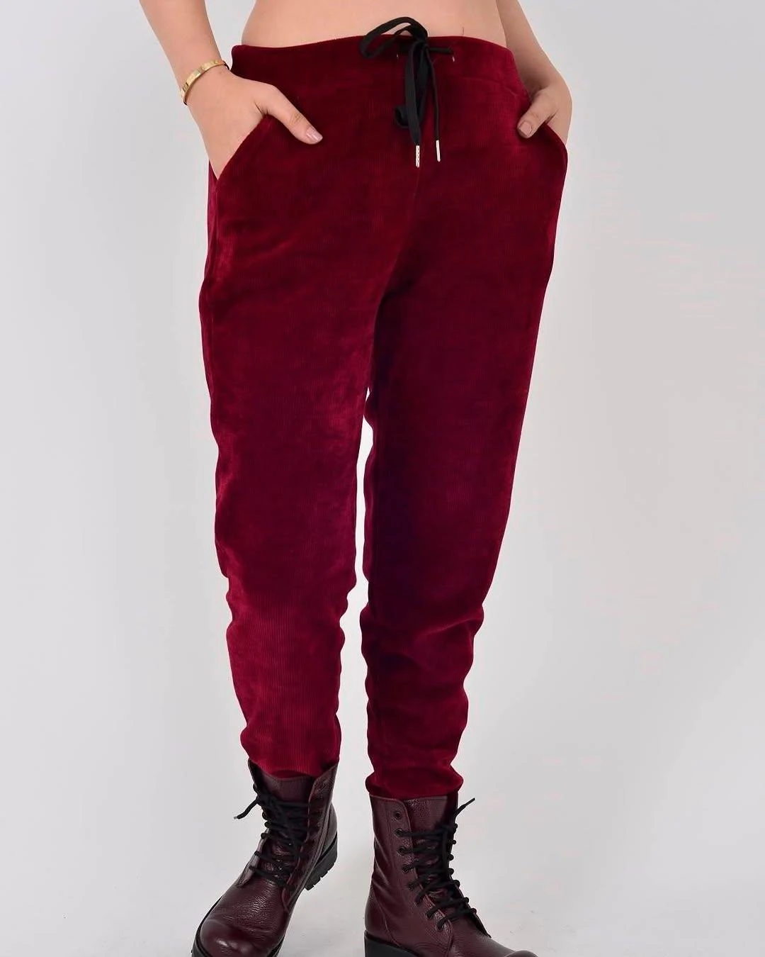 İtalyan Kadife Pantolon - BORDO