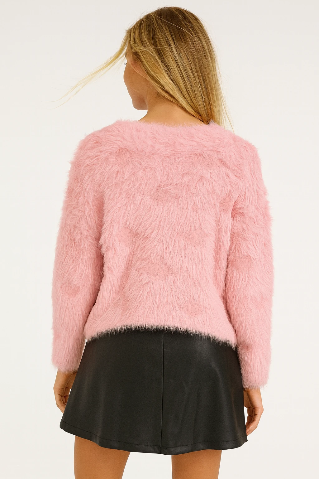 İtalyan Özel Tasarım Angora Bluz - PEMBE