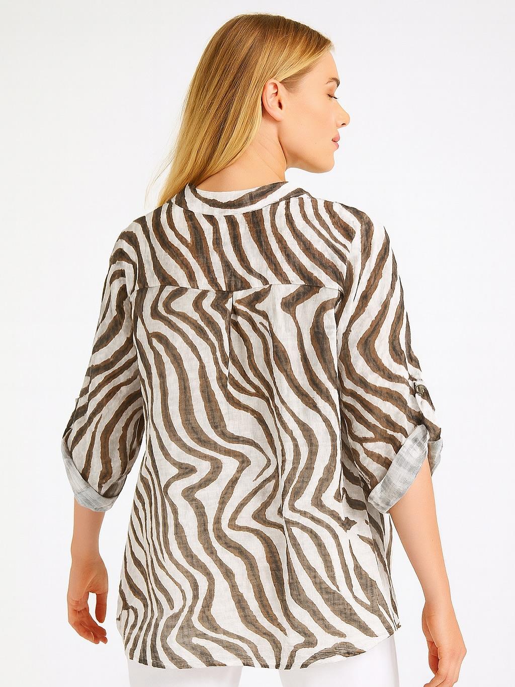 İtalyan Pamuk Keten Gömlek - BEYAZ