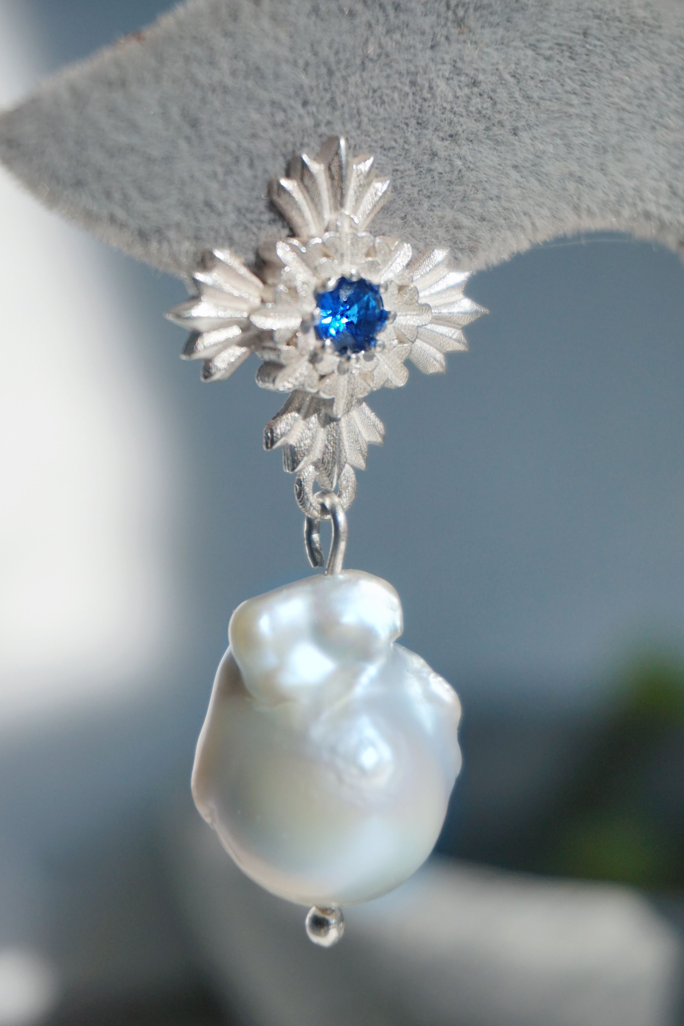 Aria | Baroque Pearl Silver Earrings