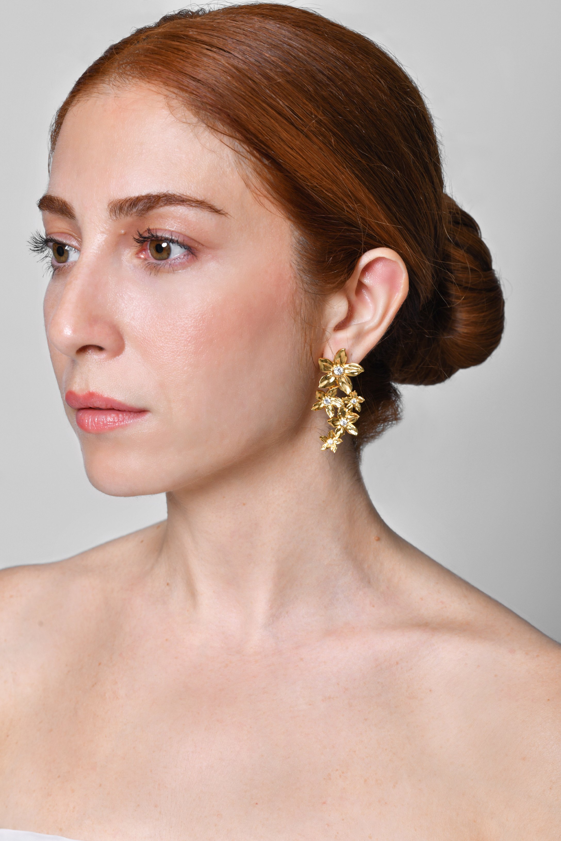 Elaise | Floral Bridal Earrings