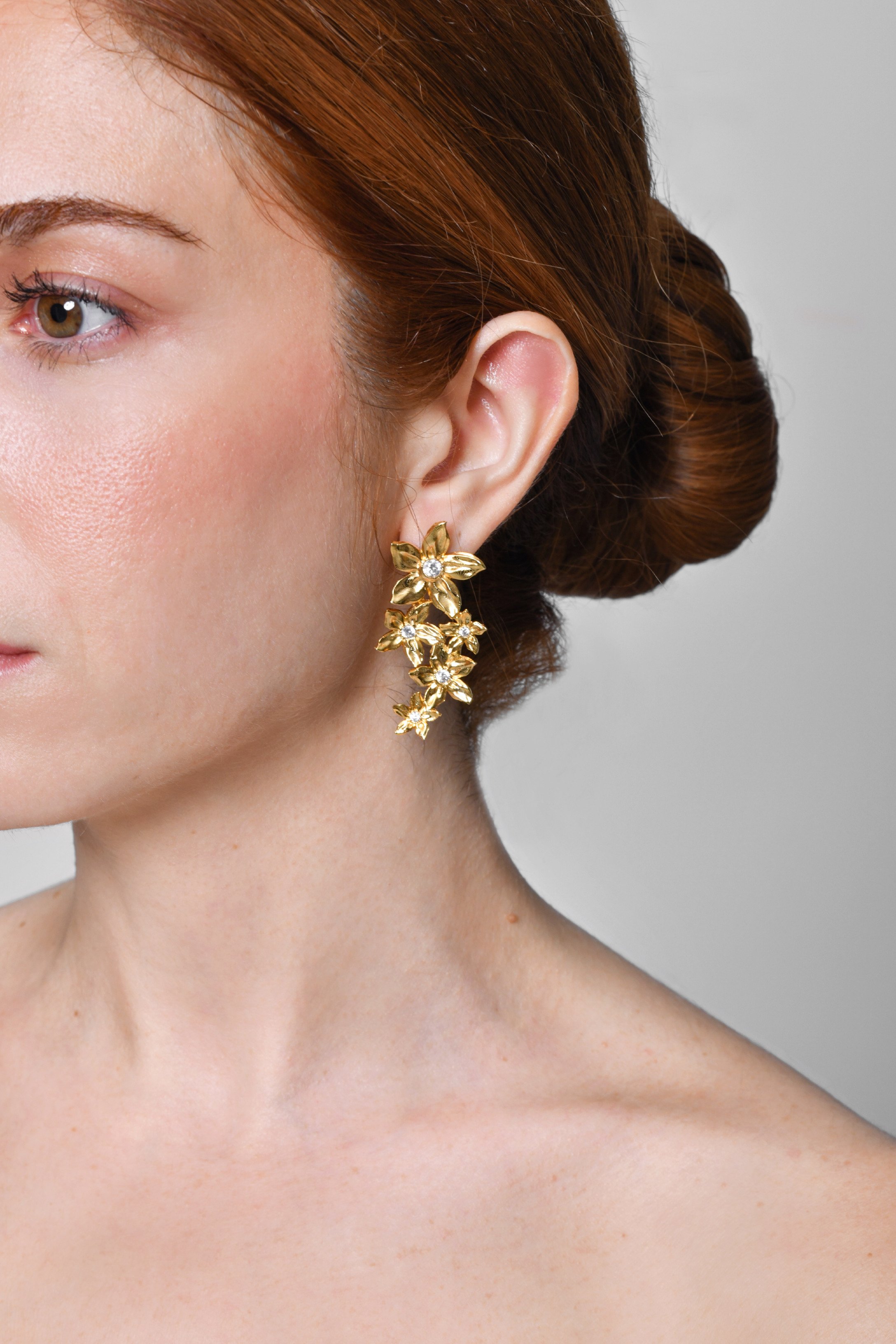 Elaise | Floral Bridal Earrings