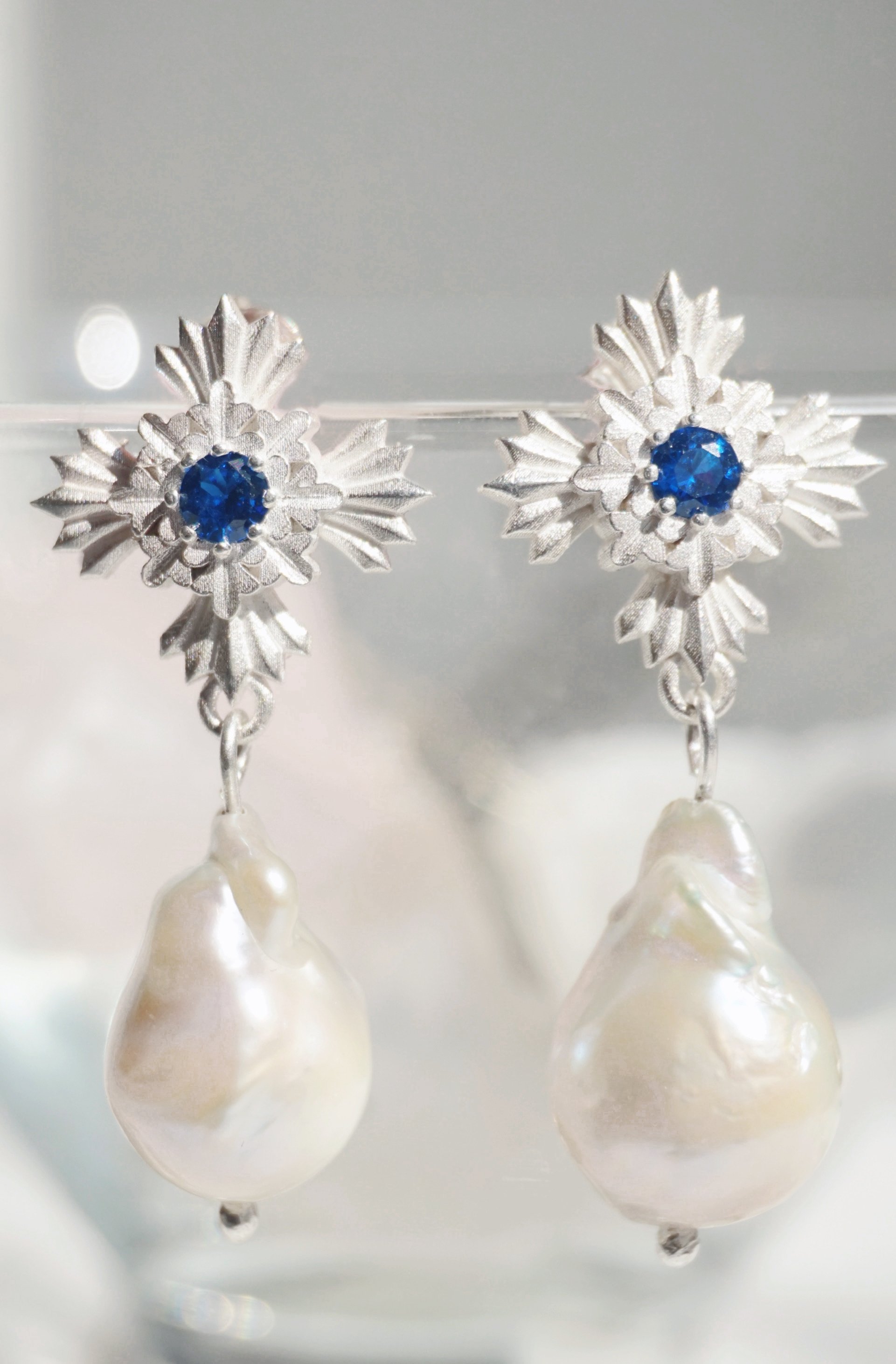 Aria | Baroque Pearl Silver Earrings