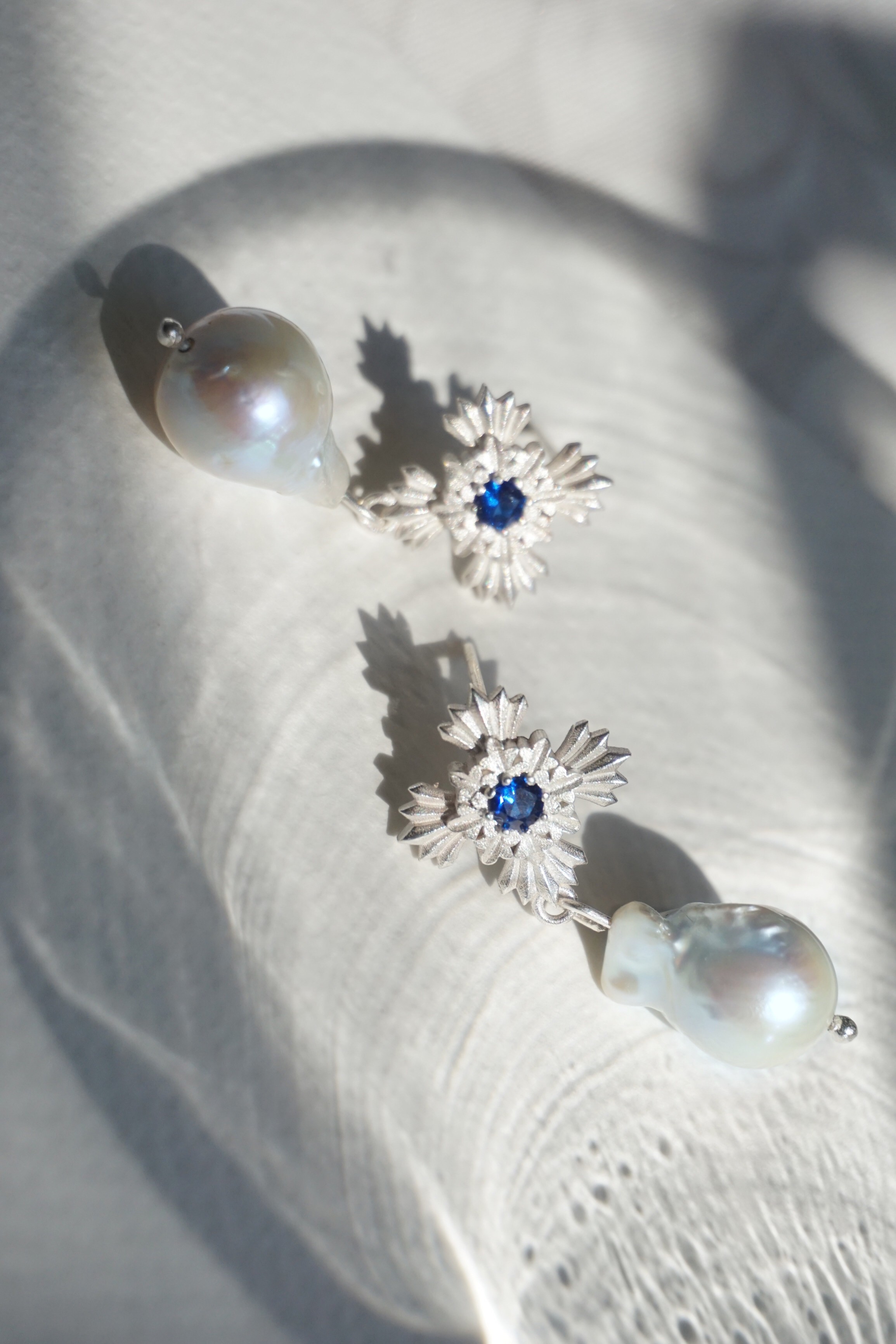 Aria | Baroque Pearl Silver Earrings