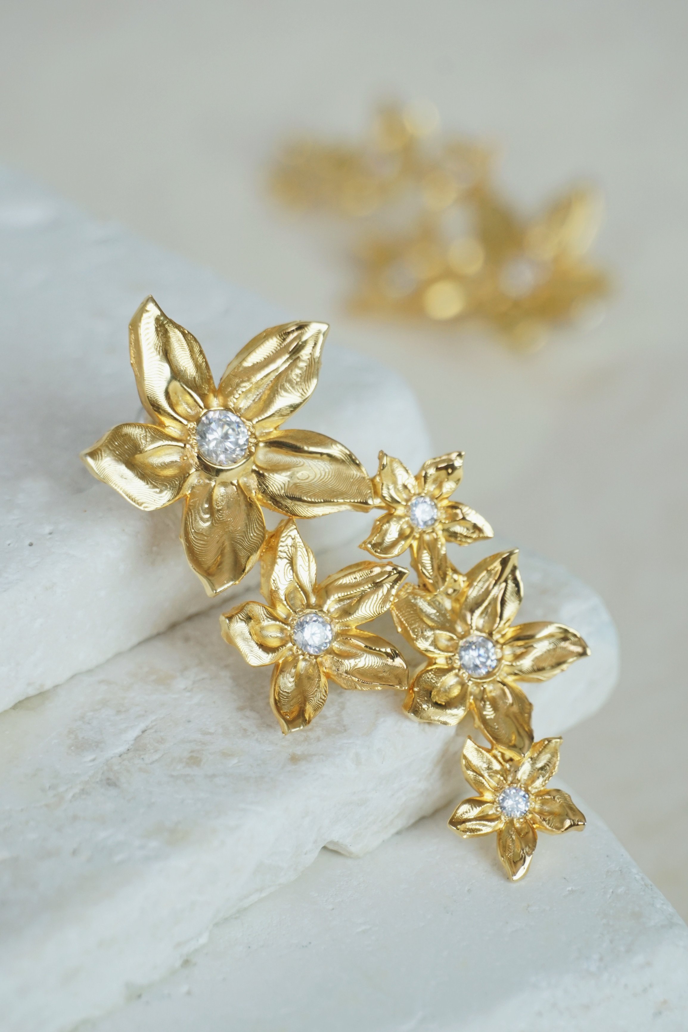 Elaise | Floral Bridal Earrings