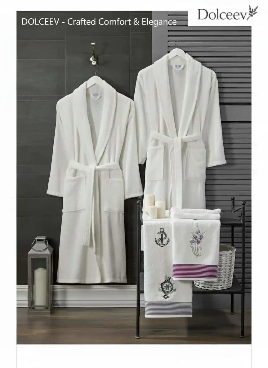 Dolce Serenità Havlulu Bornoz 4’lü Set - Perla & Perla