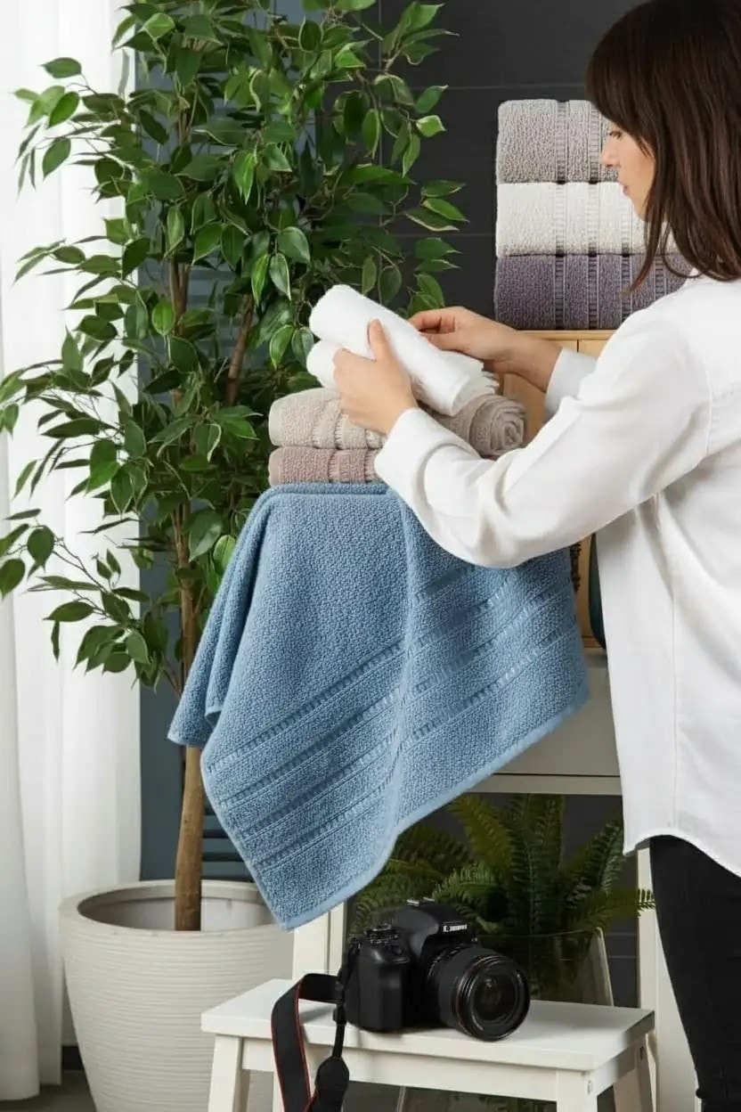 6 Parça Hobby Fitilli Havlu Seti