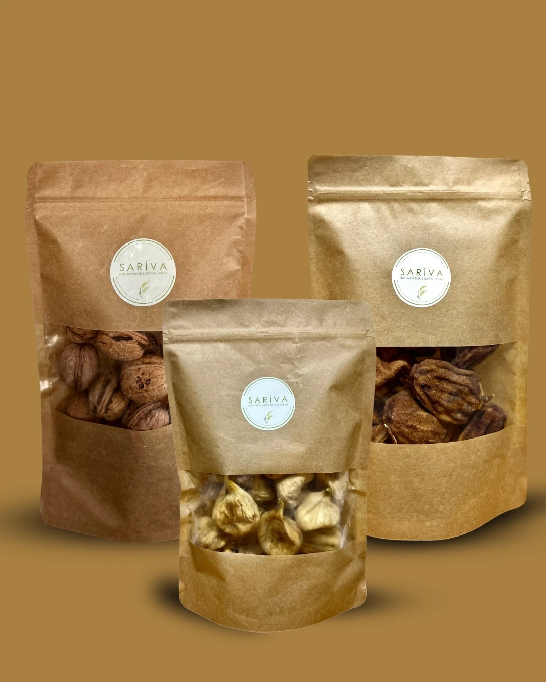 Şifa Mix - 3'lü Paket - 1 KG Cennet Hurması+ 1 KG Kuru İncir + 1 KG Ceviz