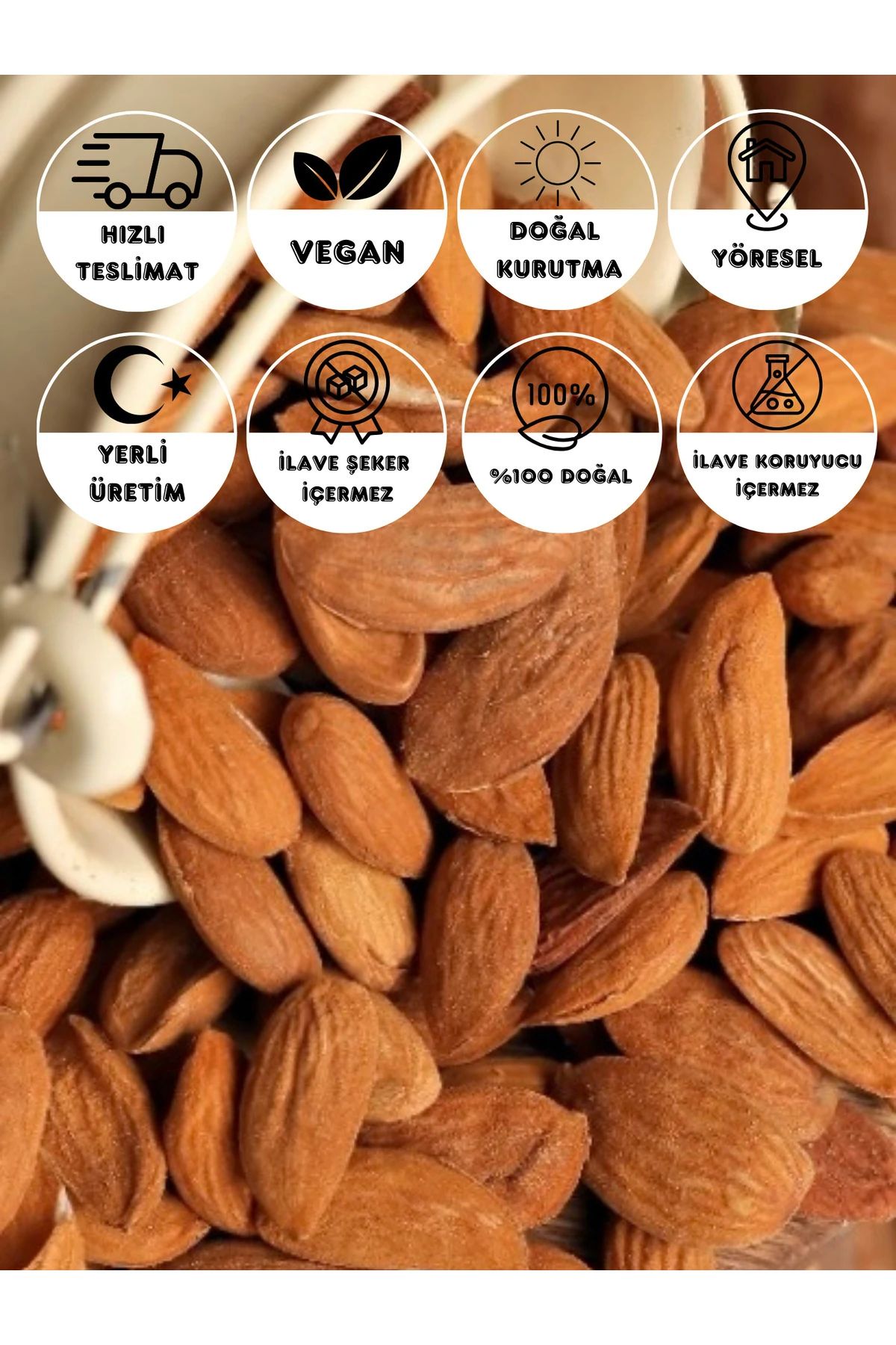 İç Badem - Taze Badem İçi - 750 Gr -