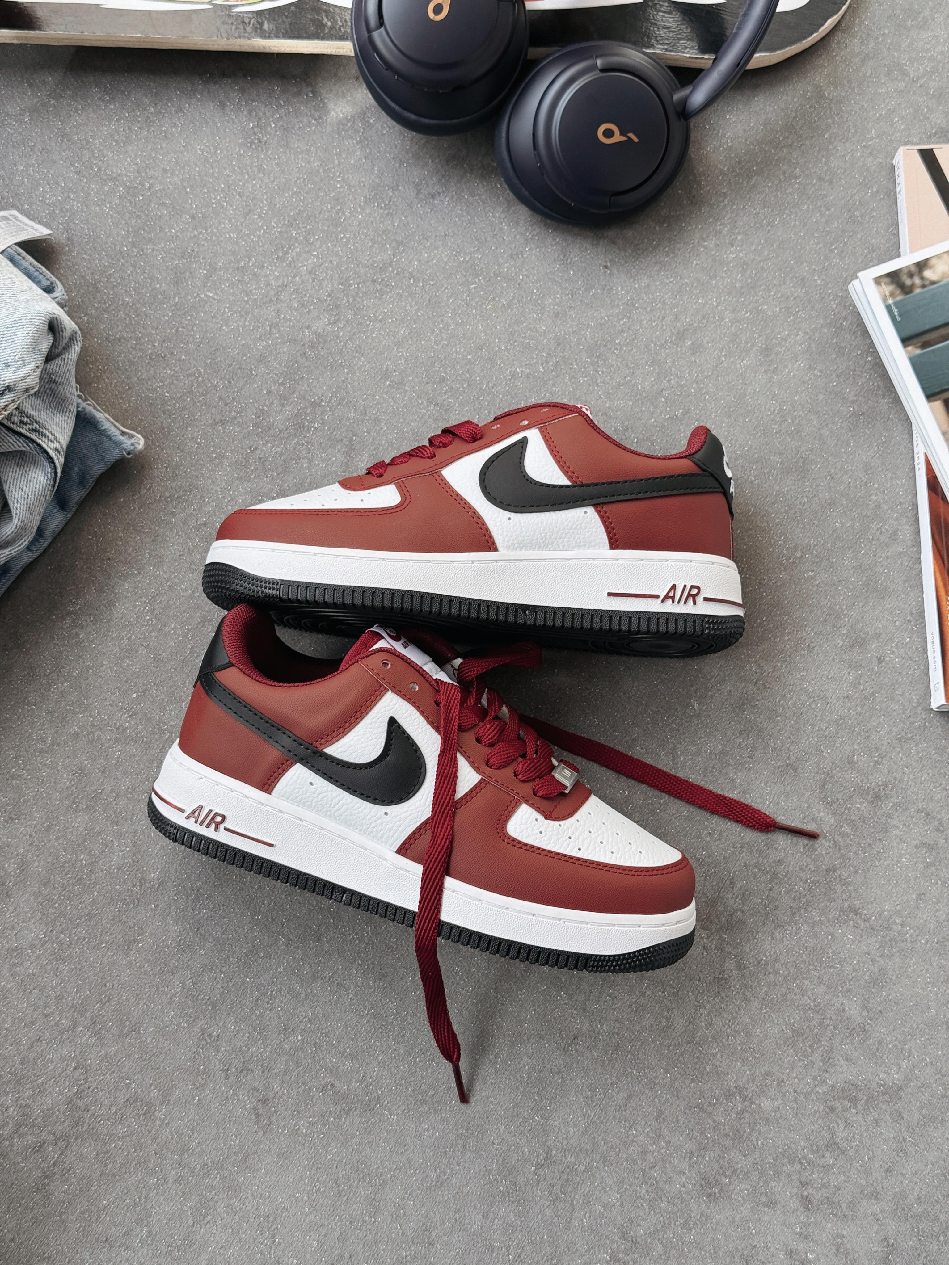 Airforce 1  - Bordo Beyaz Siyah