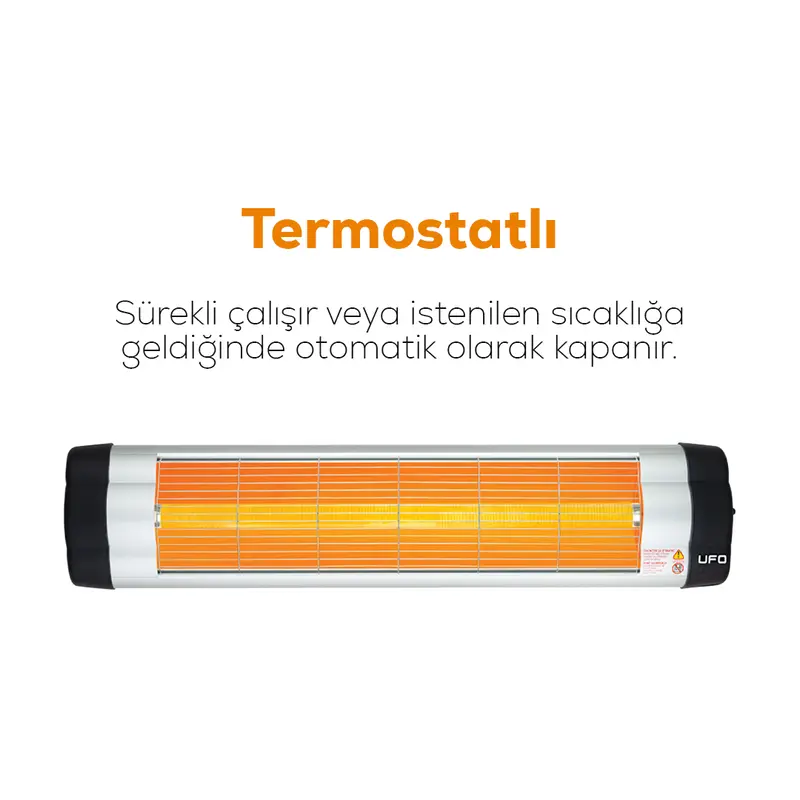 UFO Star 2400 W Duvar Tipi Isıtıcı - Termostatlı