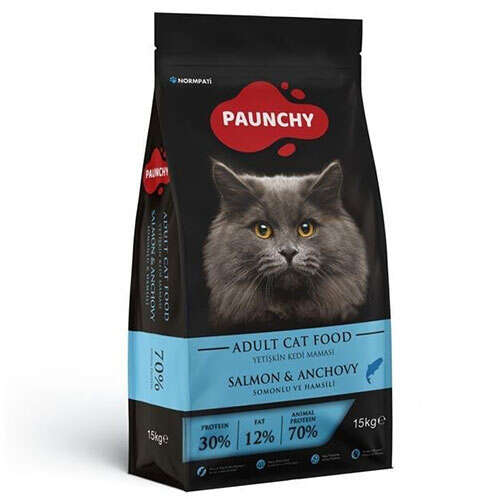 Paunchy Somonlu ve Hamsili Kedi Maması 15 Kg - Yetişkin