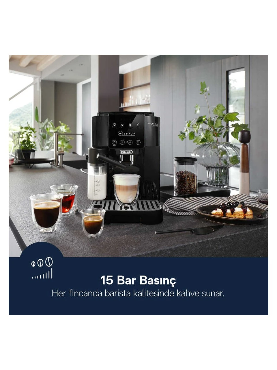 DeLonghi Magnifica Serisi Start ECAM220.60.B Tam Otomatik Kahve Makinesi - Siyah