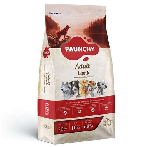 Paunchy Kuzu Etli Yetişkin Köpek Maması 15 Kg