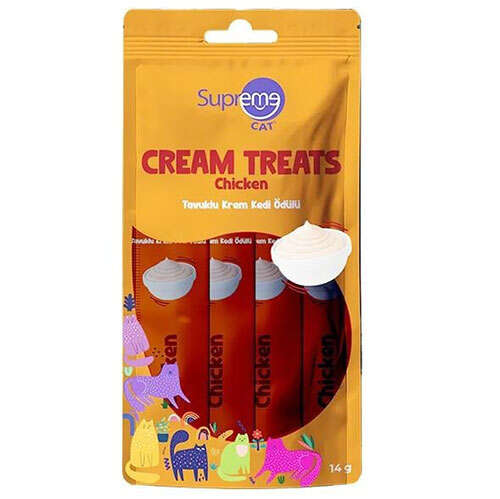Supreme Crema Tavuk Etli Ek Besin ve Kedi Ödülü 4x14 Gr