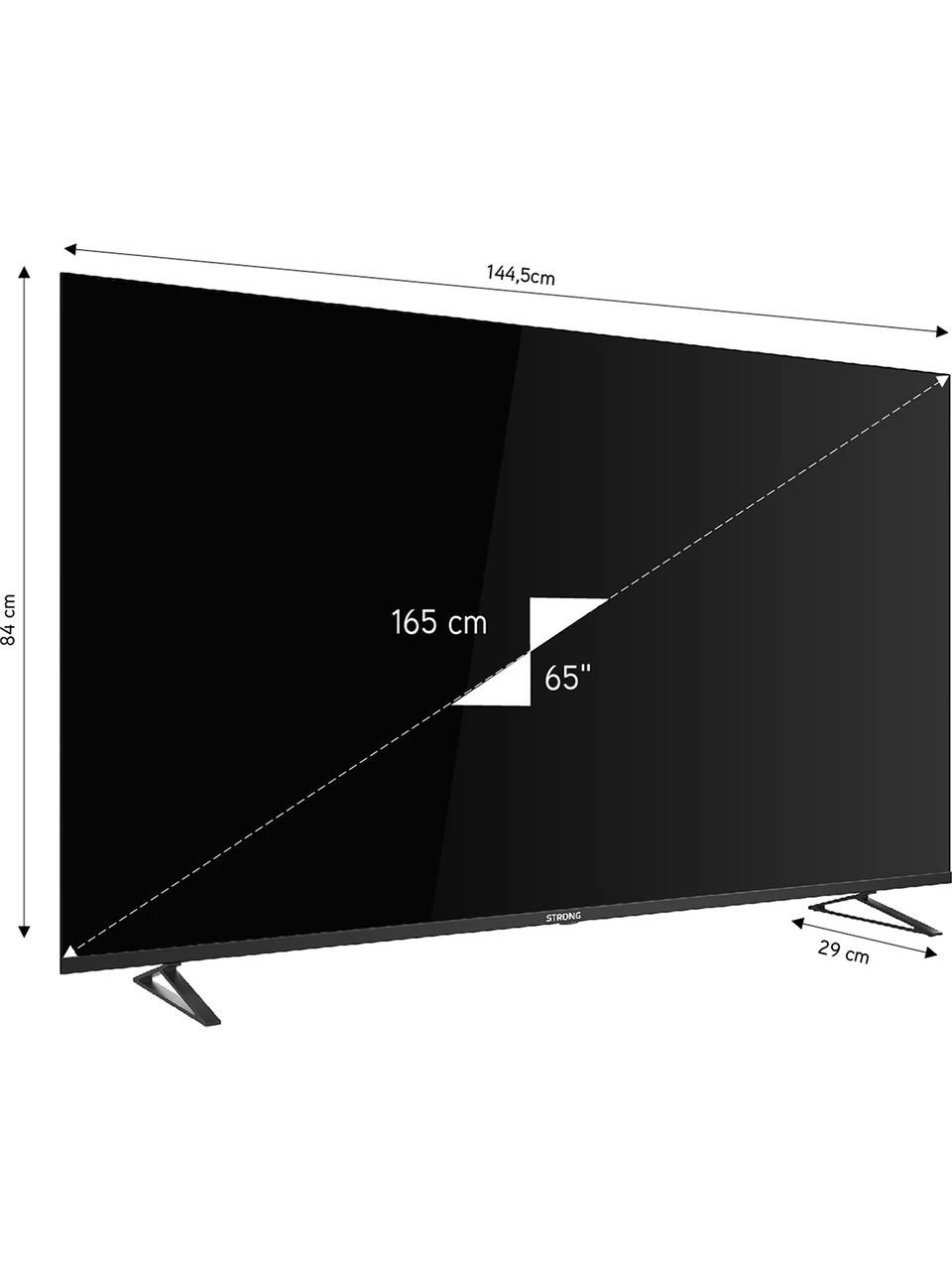 Strong MT65EG8000QF 65" 165 Ekran 4K Ultra HD Dahili Uydu Alıcılı QLED Google TV