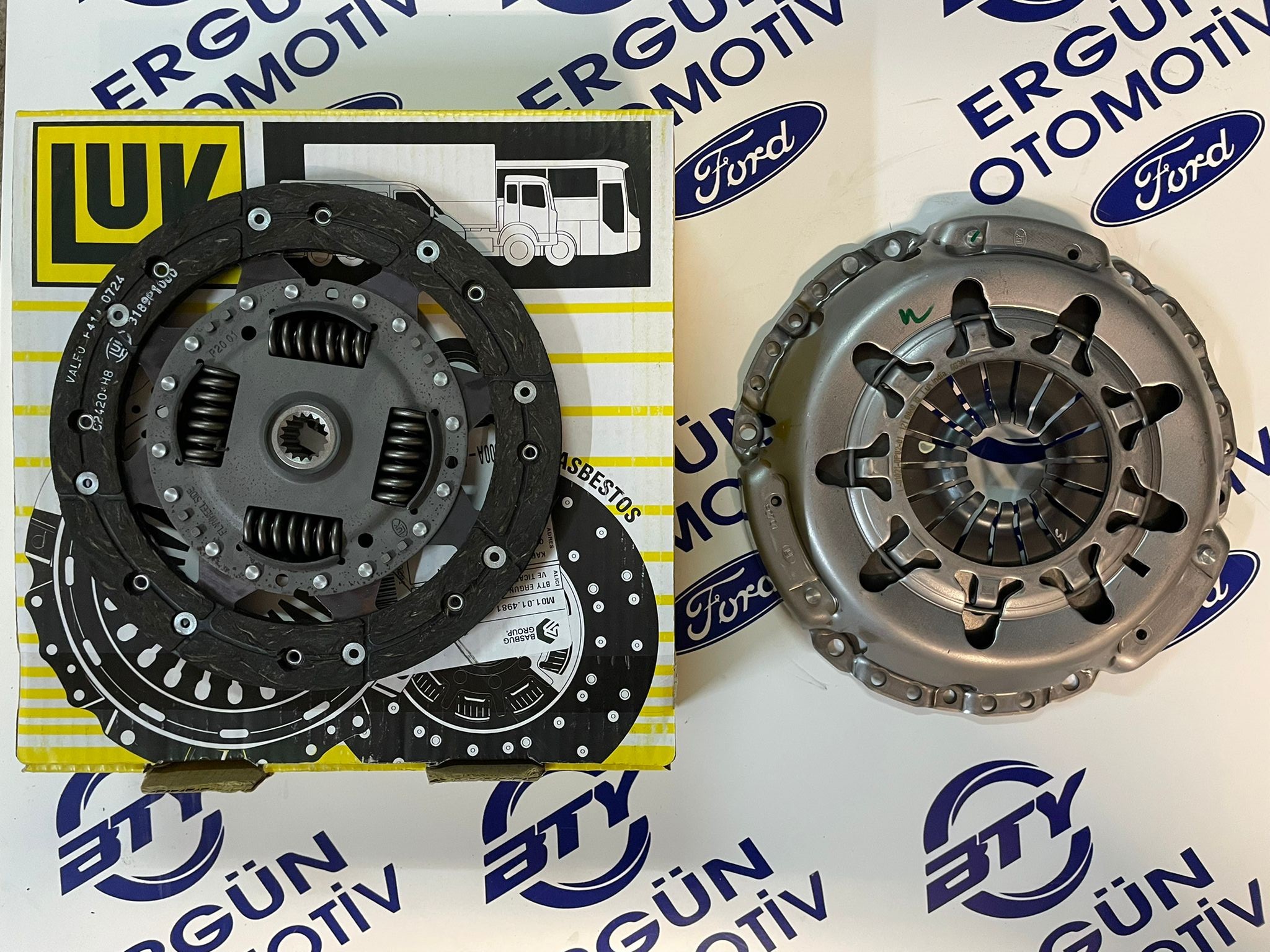 Ford Focus/Mondeo/C-Max Benzinli Rulmansız Debriyaj Seti | LUK 3S41 7540 B1A | Baskı Balata