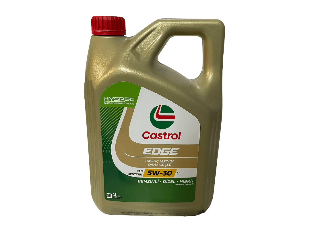 Castrol Edge 5W-30 4L Tam Sentetik Motor Yağı | Benzinli - Dizel - Hibrit | Üretim Yılı:2025 | Orijinal Ürün Garantisi