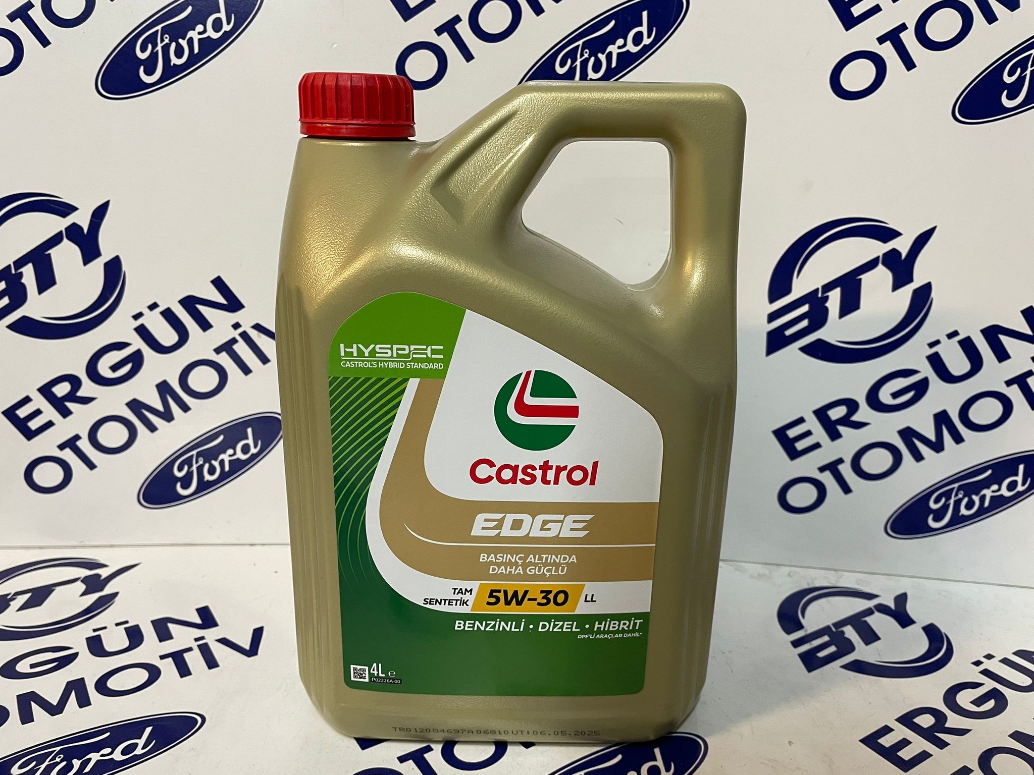 Castrol Edge 5W-30 4L Tam Sentetik Motor Yağı | Benzinli - Dizel - Hibrit | Üretim Yılı:2025 | Orijinal Ürün Garantisi