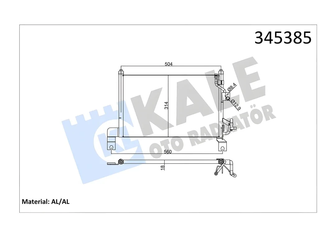 Ford Ranger 98>02 Klima Radyatörü | KALE 345385 - XM34 19710 AE