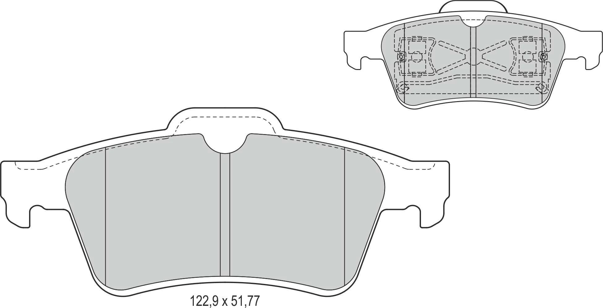 Ford Connect 2002> Arka Fren Balatası | KALEBALATA 23482 165 05 - 2T14 2M008 AA