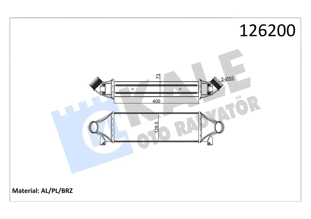 Ford Transit V.184 2.4D 2001> İntercooler (A.Çeker) | KALE 020CAC030 - YC15 9L440 CA